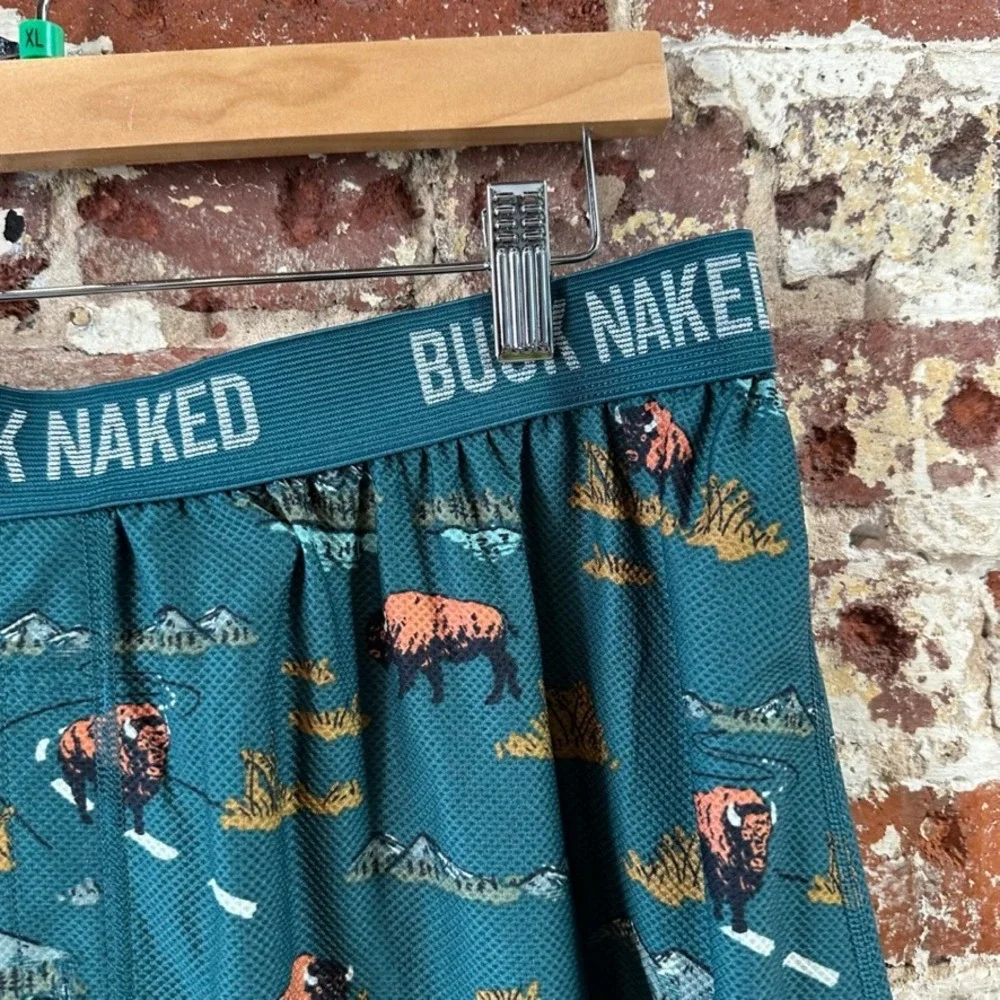 Duluth trading Go Buck Naked Grazing Bison Buffalo Mens XL Boxer Briefs